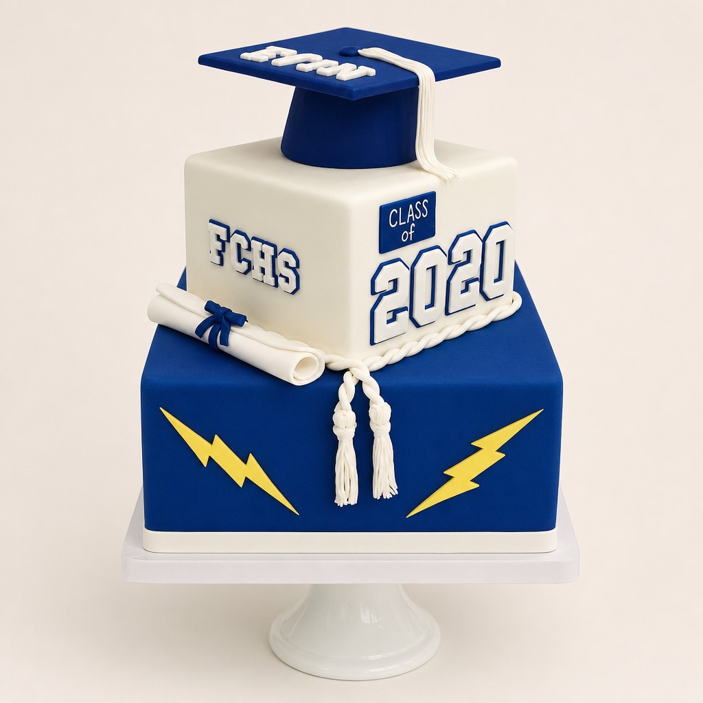 Graduation cake by Sweet Escape Cake Company, Indianapolis