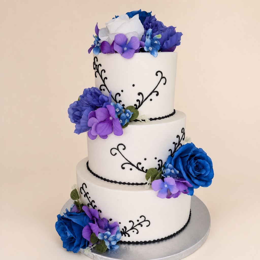 Wedding cake by Sweet Escape Cake Company, Indianapolis