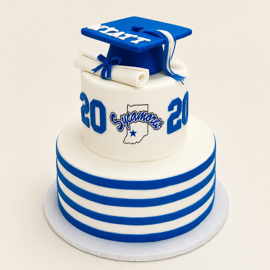 Graduation cake by Sweet Escape Cake Company, Indianapolis