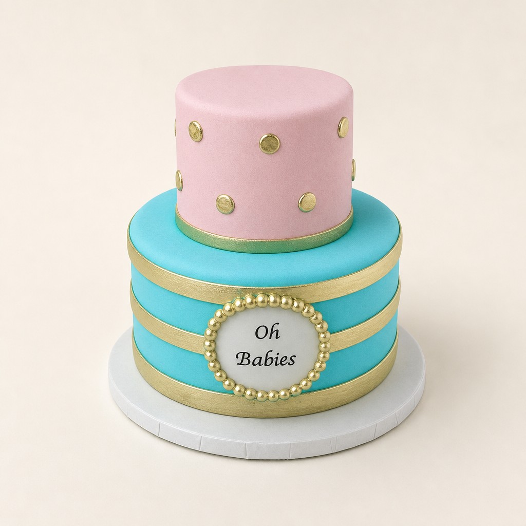 Baby shower cake by Sweet Escape Cake Company, Indianapolis