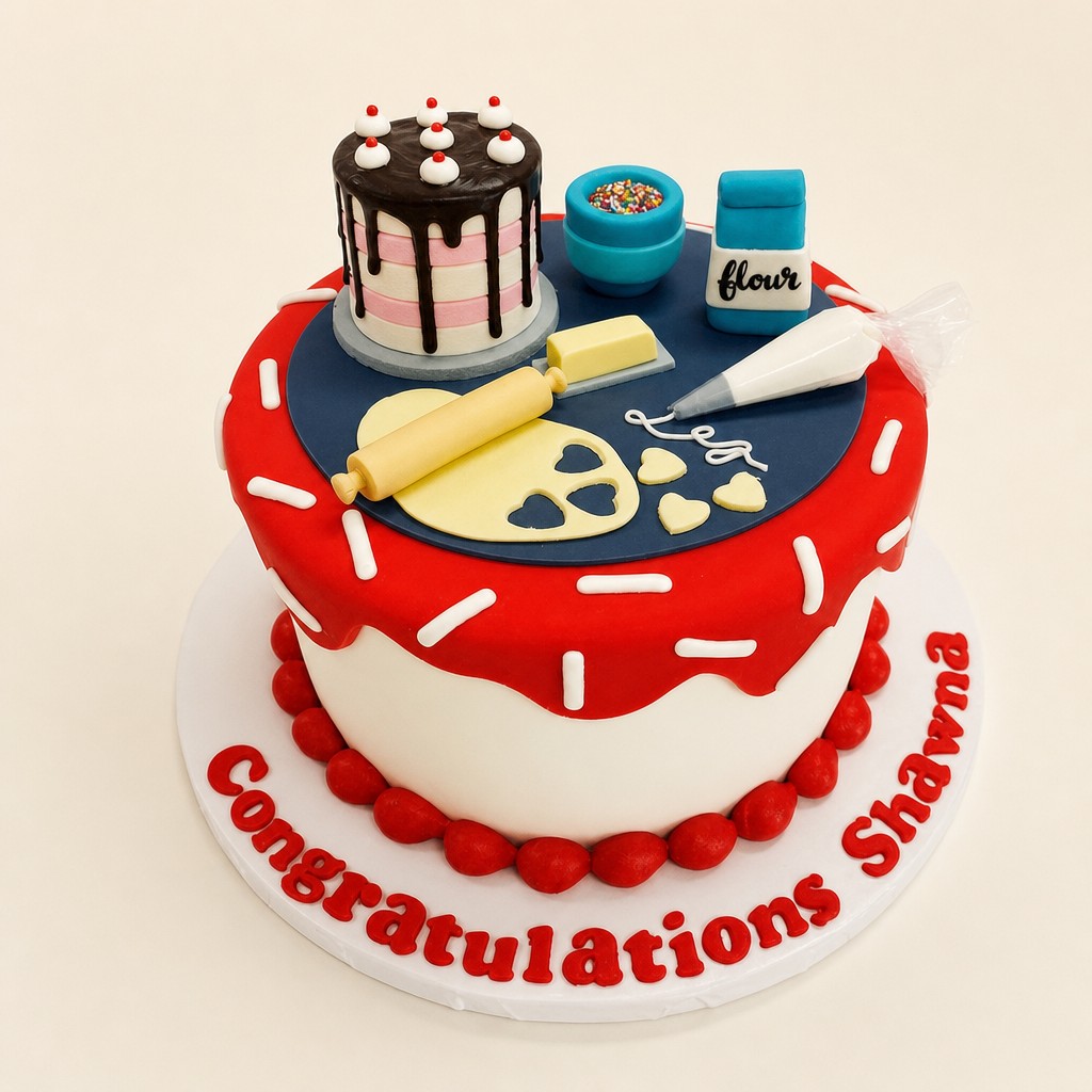 Graduation cake by Sweet Escape Cake Company, Indianapolis