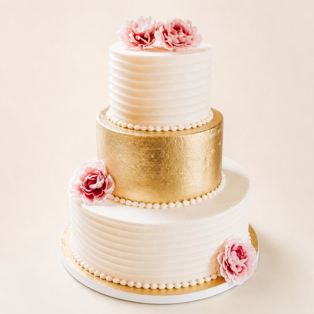 Wedding cake by Sweet Escape Cake Company, Indianapolis