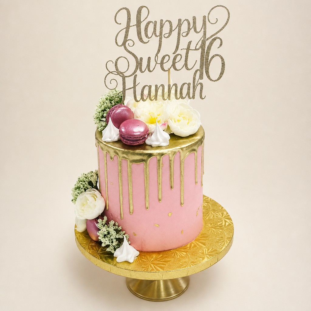 Birthday cake by Sweet Escape Cake Company, Indianapolis