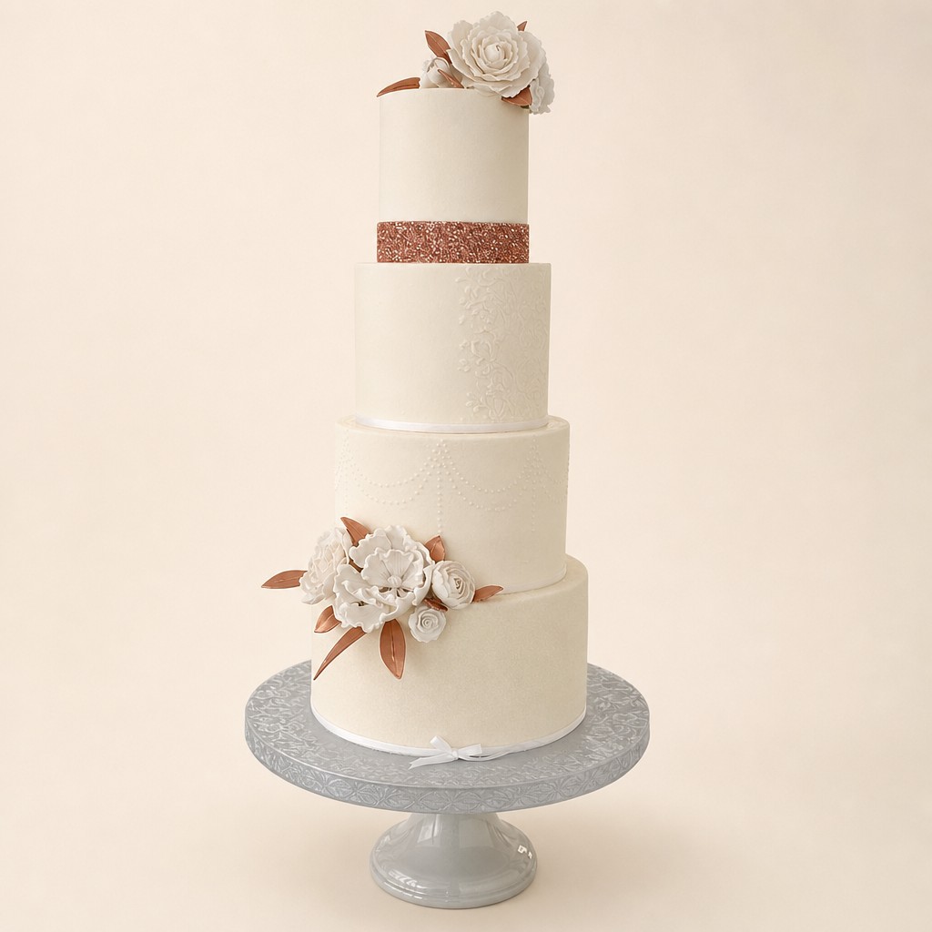 Wedding cake by Sweet Escape Cake Company, Indianapolis
