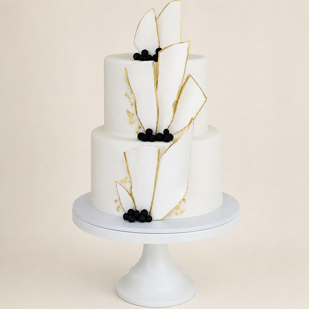 Wedding cake by Sweet Escape Cake Company, Indianapolis