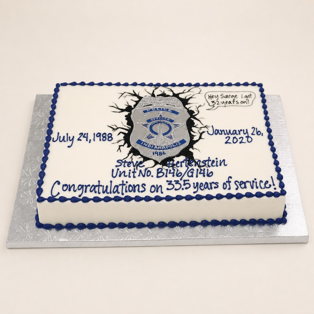 Retirement cake by Sweet Escape Cake Company, Indianapolis
