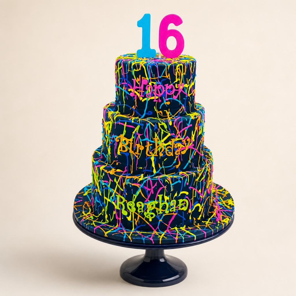 Birthday cake by Sweet Escape Cake Company, Indianapolis