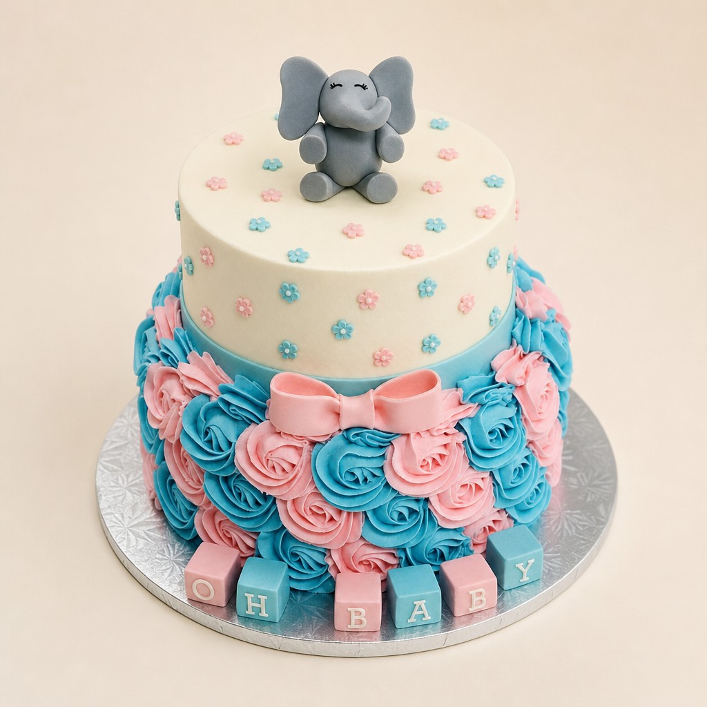 Baby shower cake by Sweet Escape Cake Company, Indianapolis
