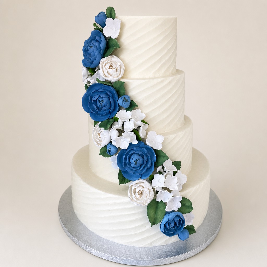 Wedding cake by Sweet Escape Cake Company, Indianapolis