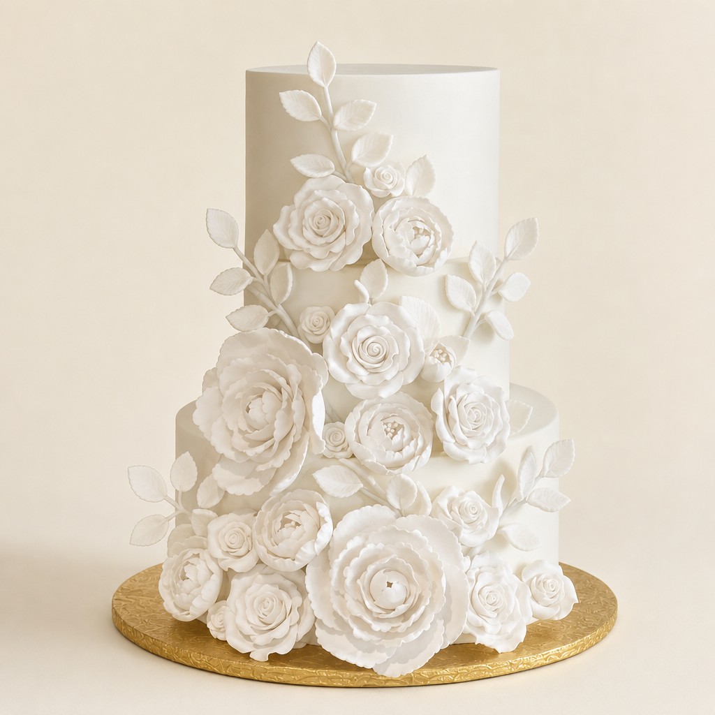 Wedding cake by Sweet Escape Cake Company, Indianapolis