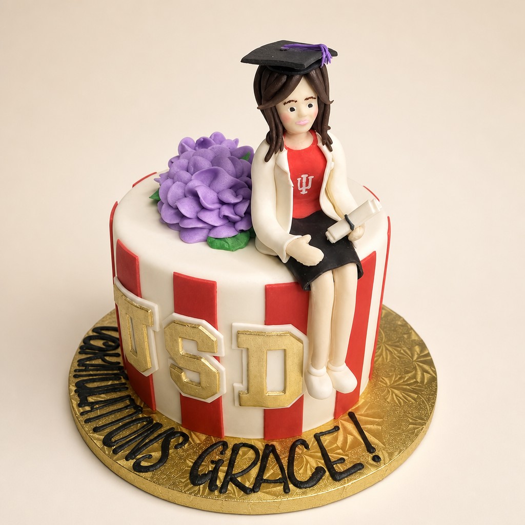 Graduation cake by Sweet Escape Cake Company, Indianapolis