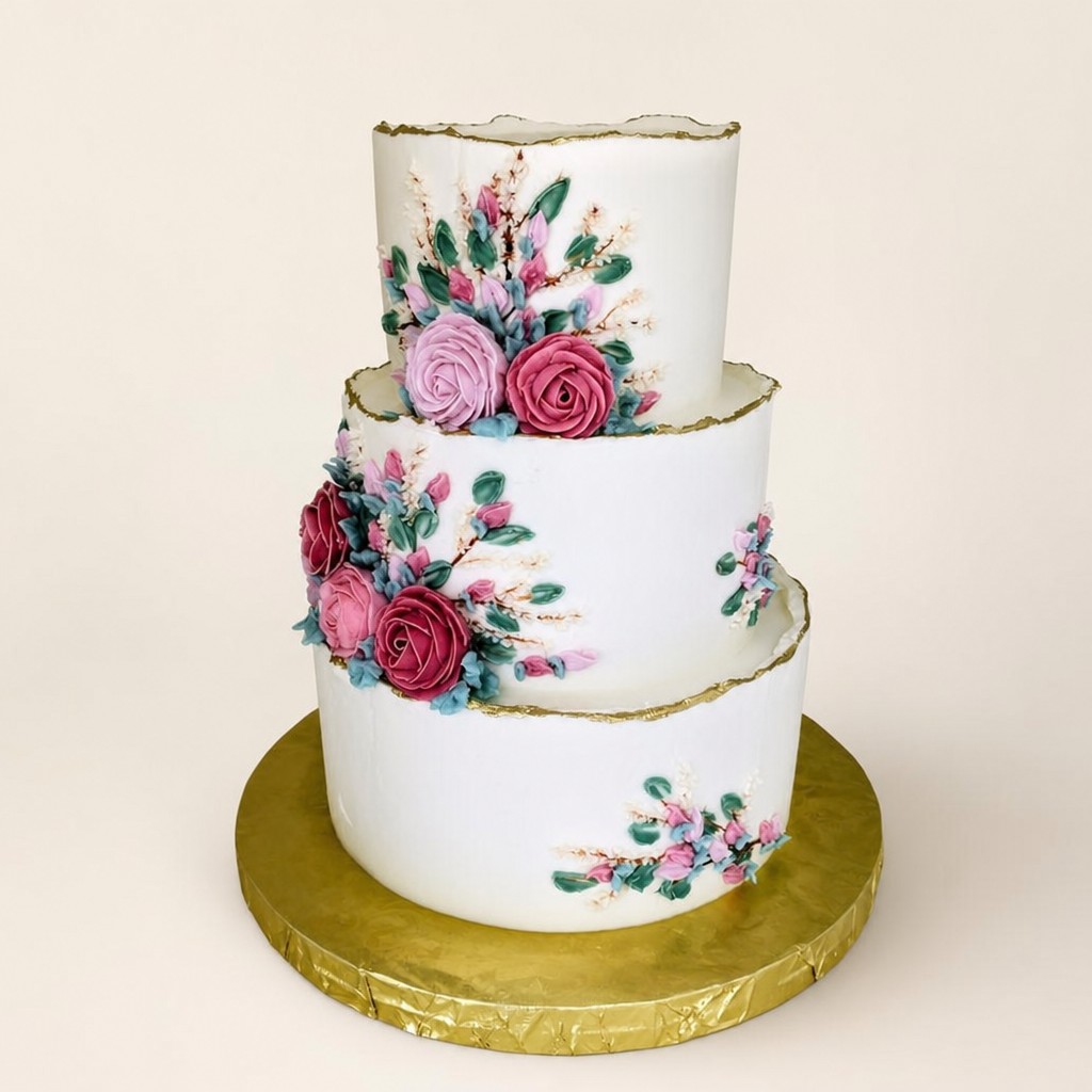 Wedding cake by Sweet Escape Cake Company, Indianapolis
