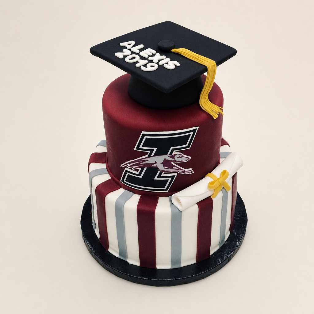 Graduation cake by Sweet Escape Cake Company, Indianapolis