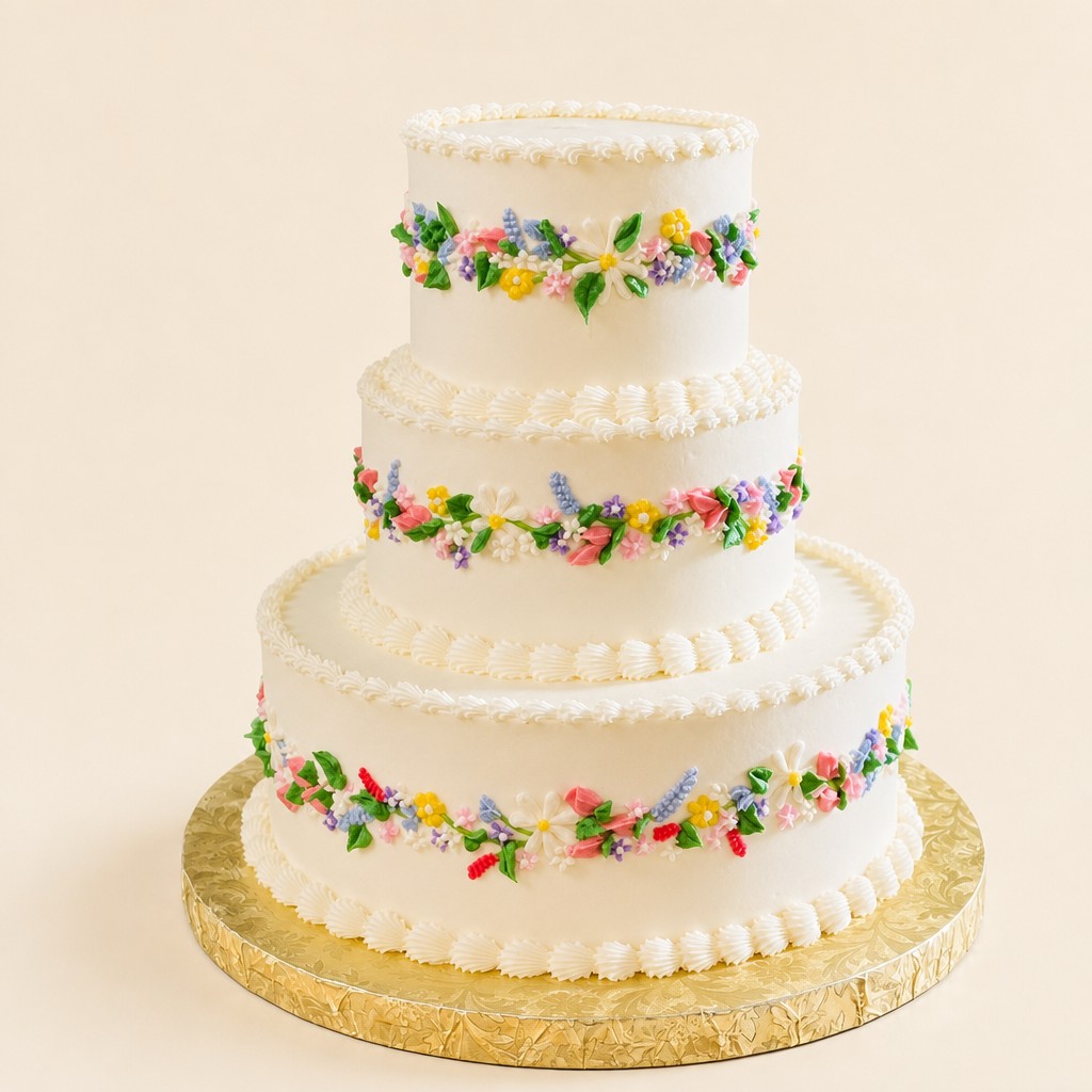 Wedding cake by Sweet Escape Cake Company, Indianapolis