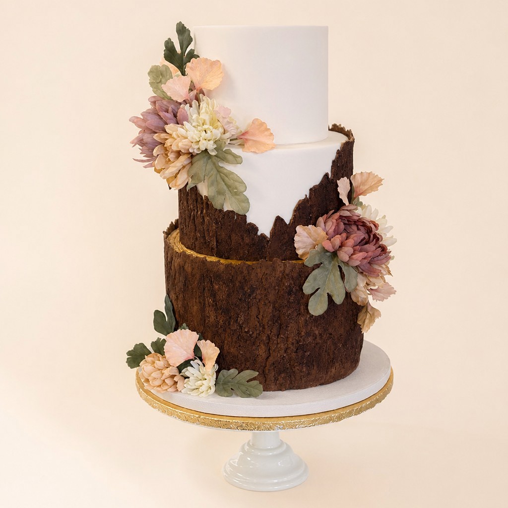 Wedding cake by Sweet Escape Cake Company, Indianapolis
