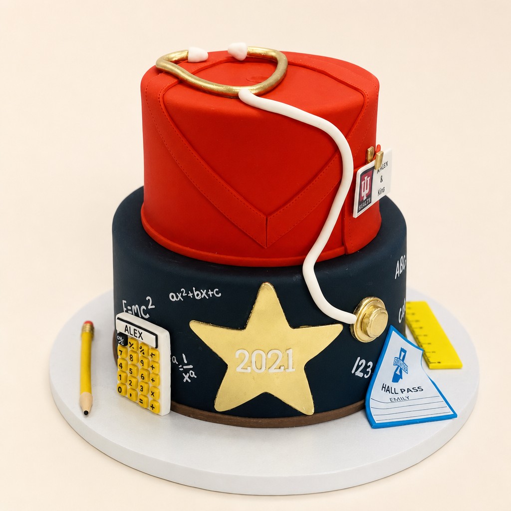 Graduation cake by Sweet Escape Cake Company, Indianapolis