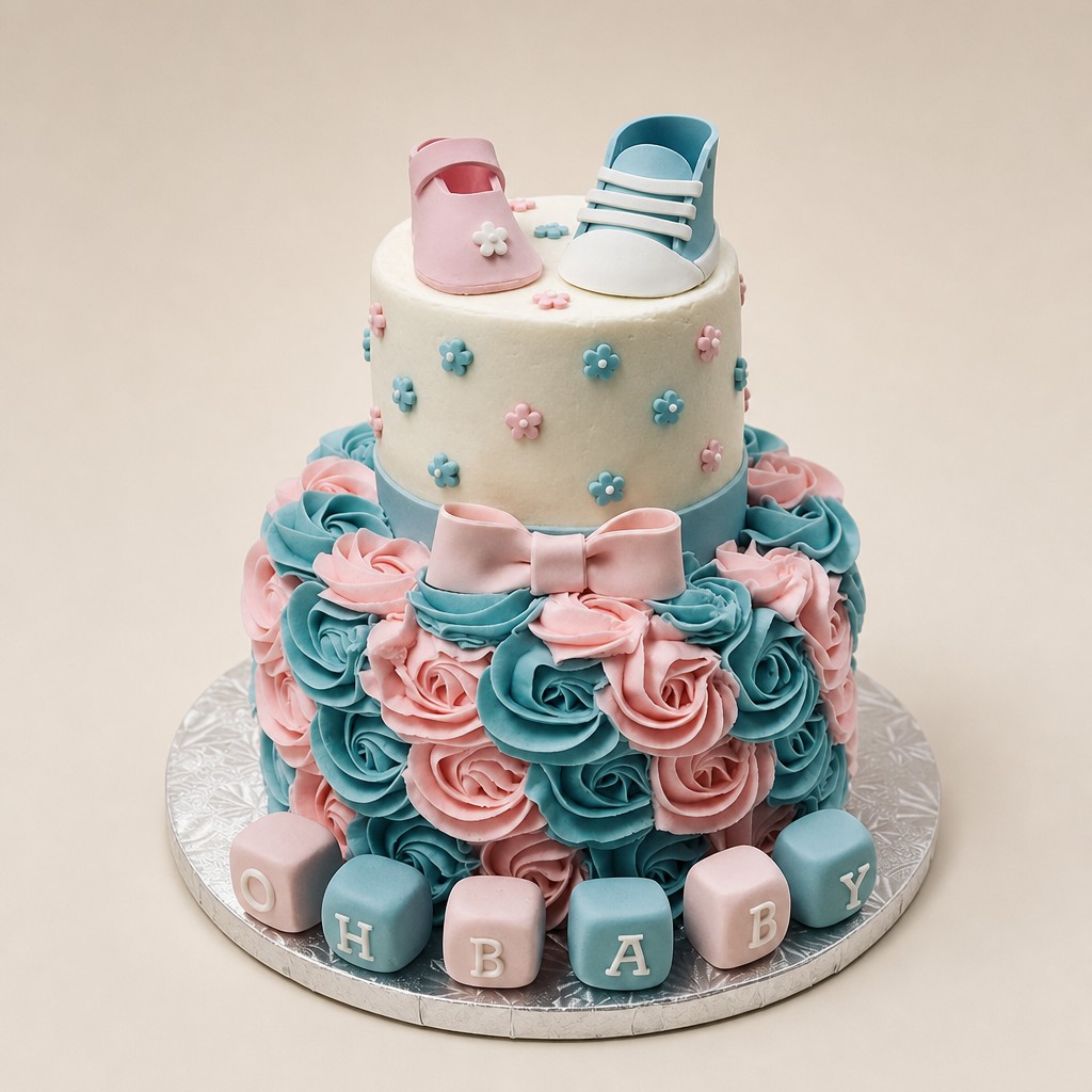 Baby shower cake by Sweet Escape Cake Company, Indianapolis