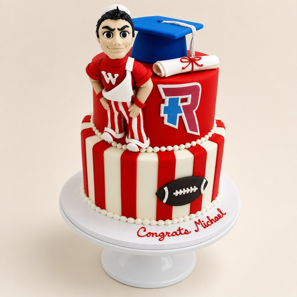 Graduation cake by Sweet Escape Cake Company, Indianapolis