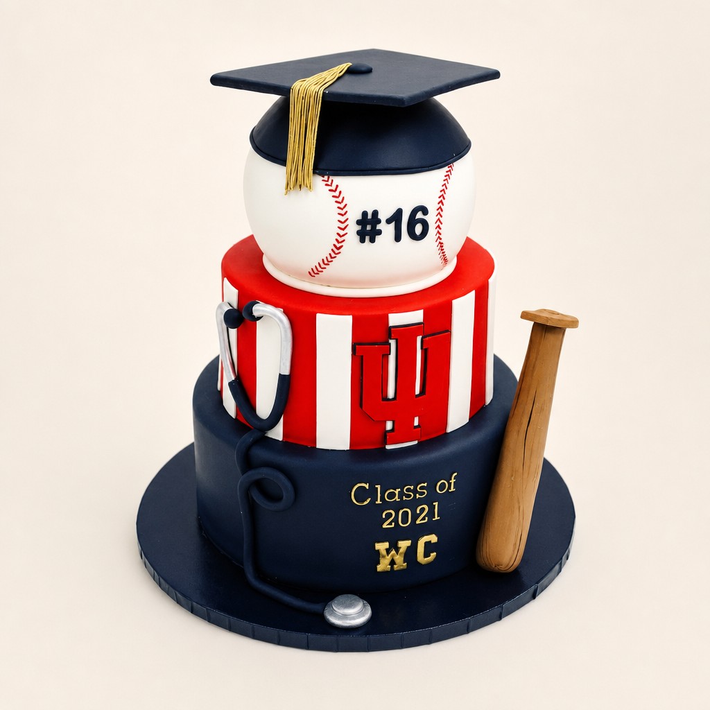 Graduation cake by Sweet Escape Cake Company, Indianapolis