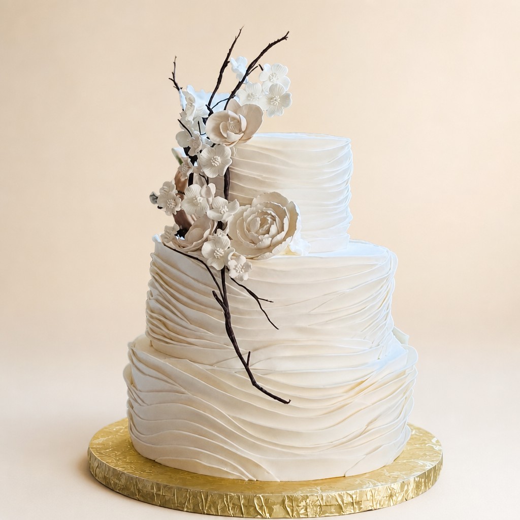 Wedding cake by Sweet Escape Cake Company, Indianapolis