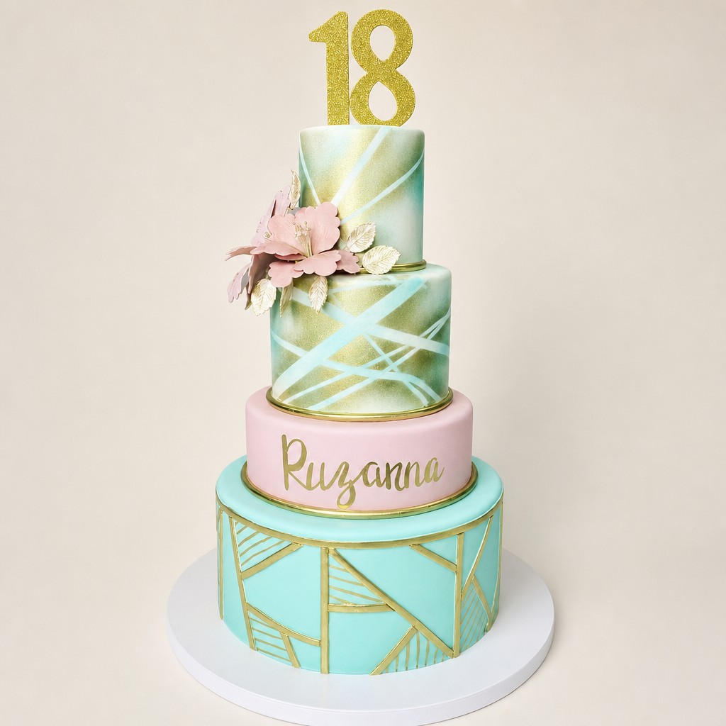 Birthday cake by Sweet Escape Cake Company, Indianapolis