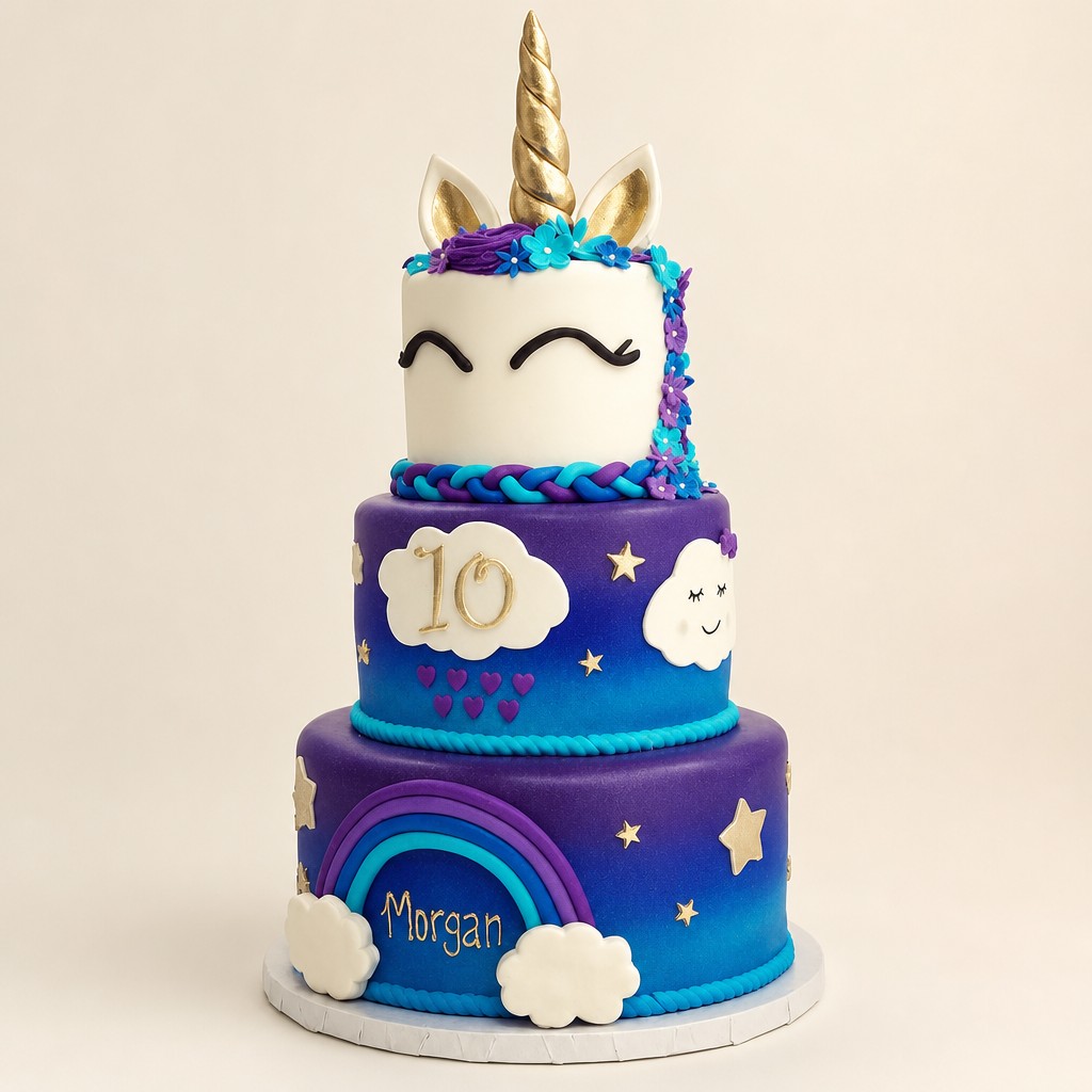 Birthday cake by Sweet Escape Cake Company, Indianapolis