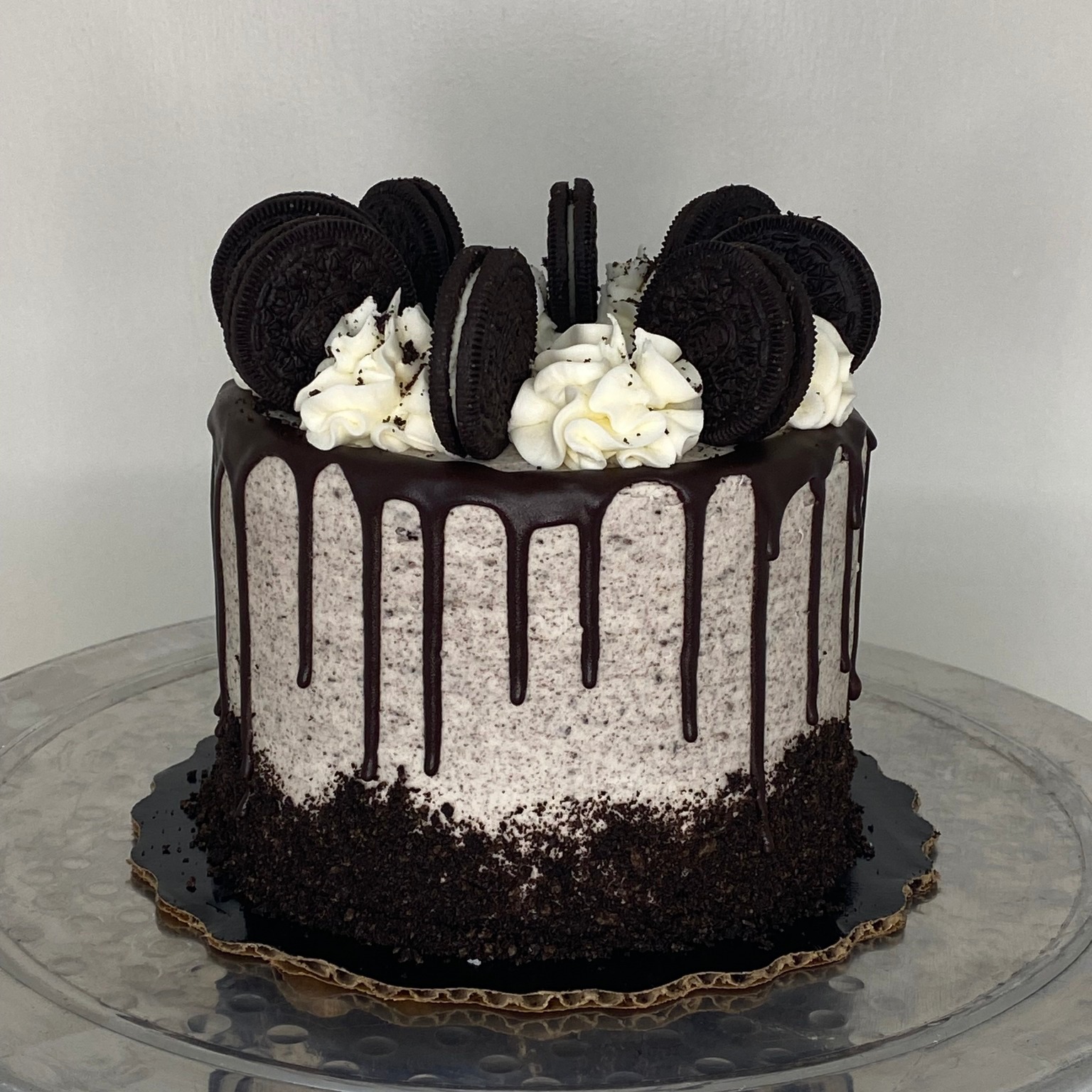 Cookies and cream drip celebration cake